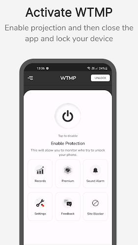 WTMP App: Who Touched My Phone ဖန်သားပြင်ဓာတ်ပုံ 0