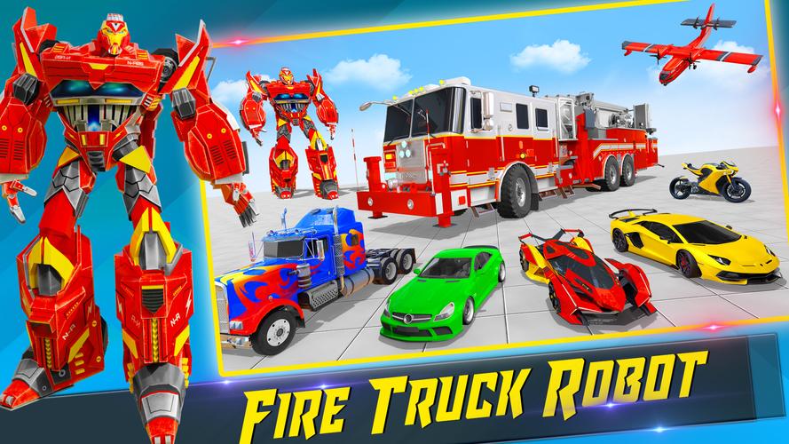 Fire Truck Robot Car Game Captura de tela 3