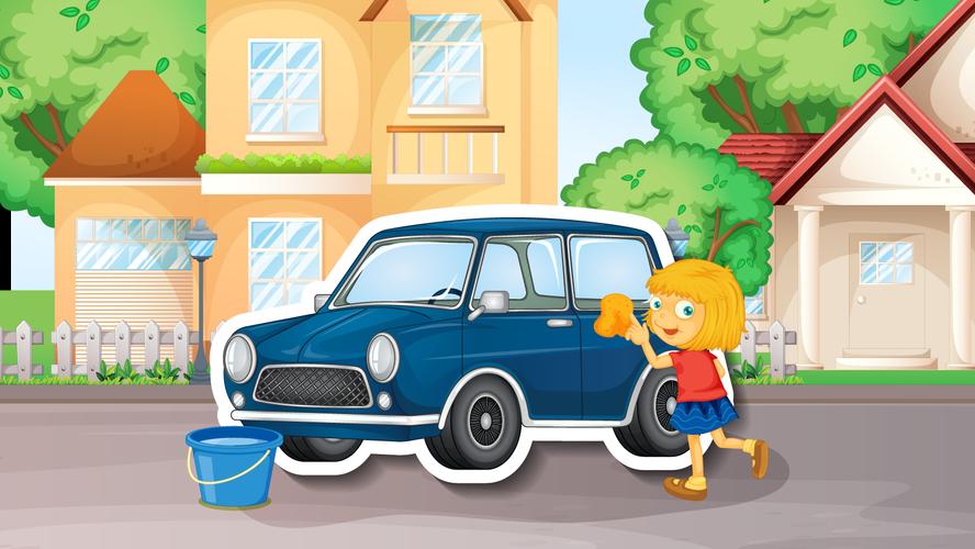 Car Wash Game For Kids Offline 螢幕截圖 1