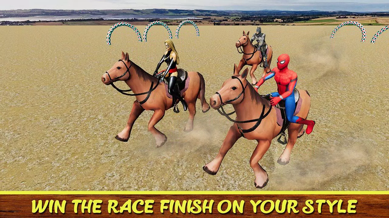 Diligent SuperHeroes Horse Riding 3d Schermafbeelding 3