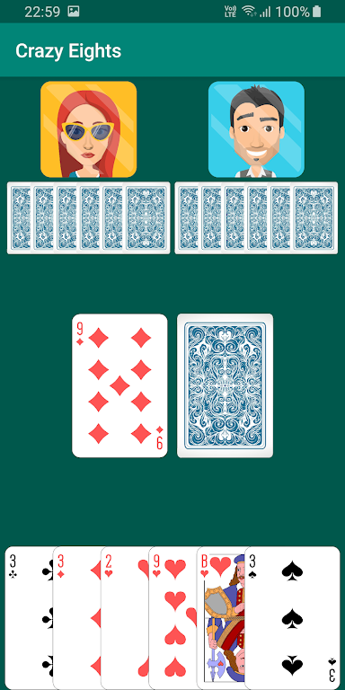 Crazy Eights AI Ekran Görüntüsü 0