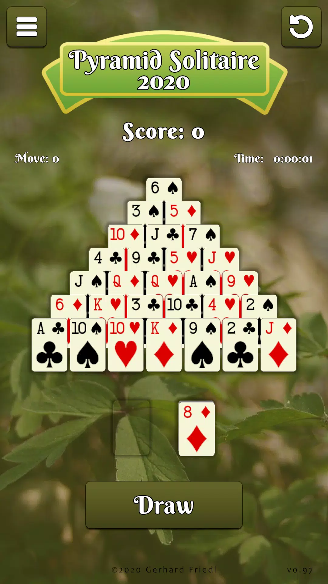 Pyramid Solitaire Card Game 螢幕截圖 1