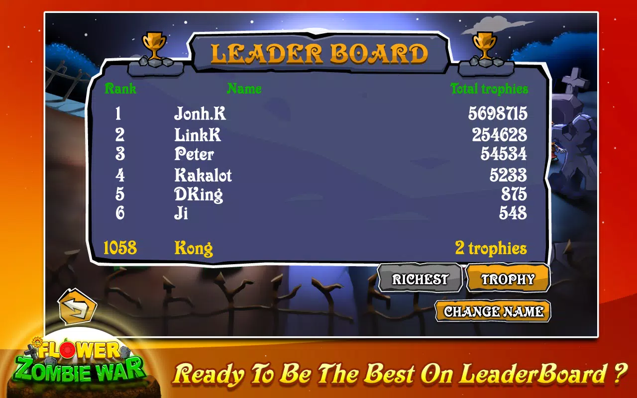 Flower Zombie War 螢幕截圖 3