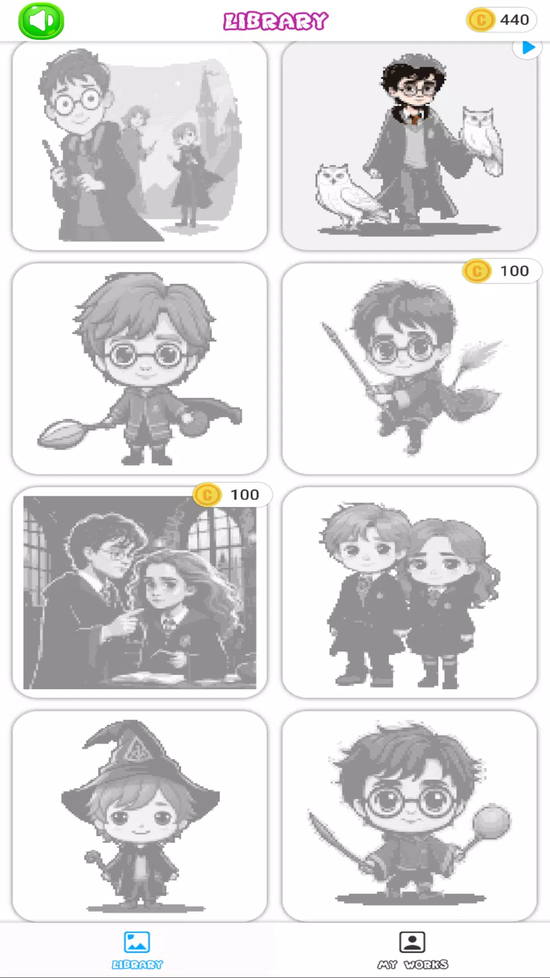 Hogwart Cartoon Pixel Art 螢幕截圖 3