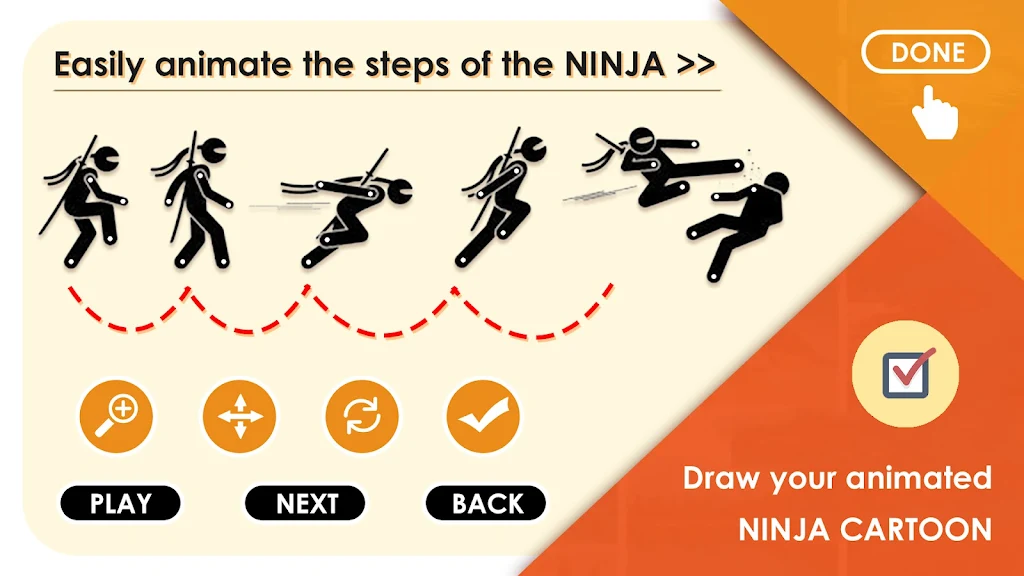 Animated Ninja Cartoon Maker Скриншот 1