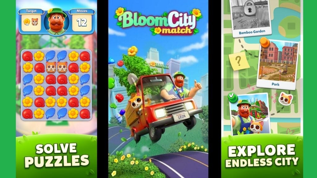 Match Masters의 "Bloom City Match"가 Android에 출시되었습니다.