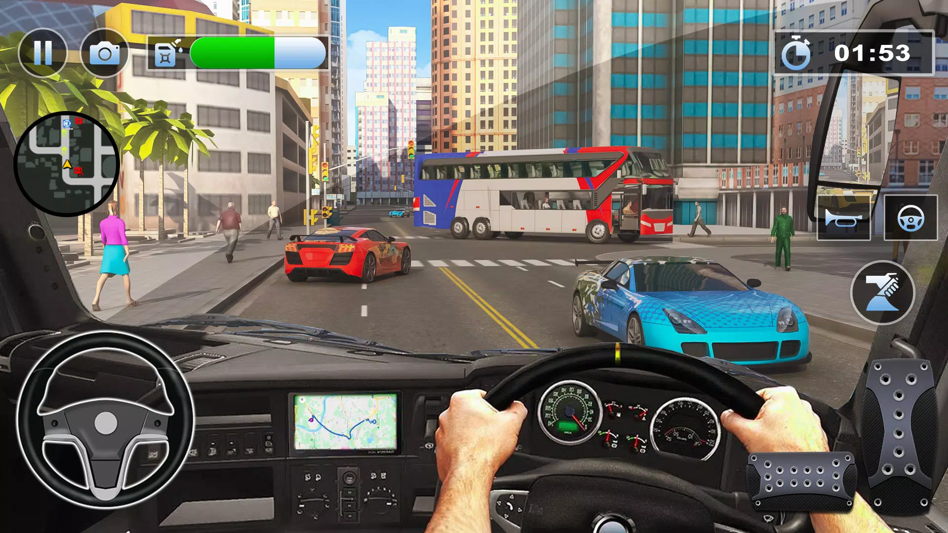 Bus Simulator : 3D Bus Games Tangkapan skrin 0