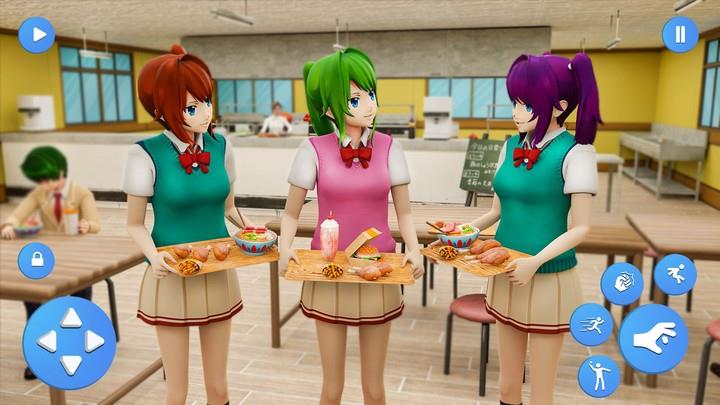 Anime Highschool Girl Life Sim Ảnh chụp màn hình 2