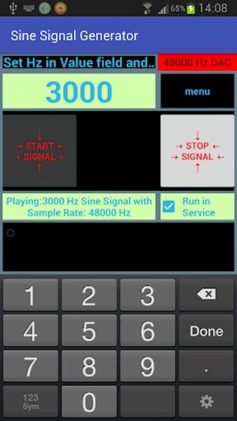 Schermata Sine SignalnGenerator 2