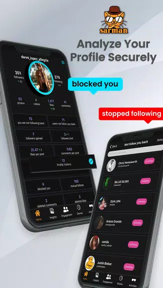 Sarman Instagram Analyzer: Followers & Unfollowers Screenshot 0