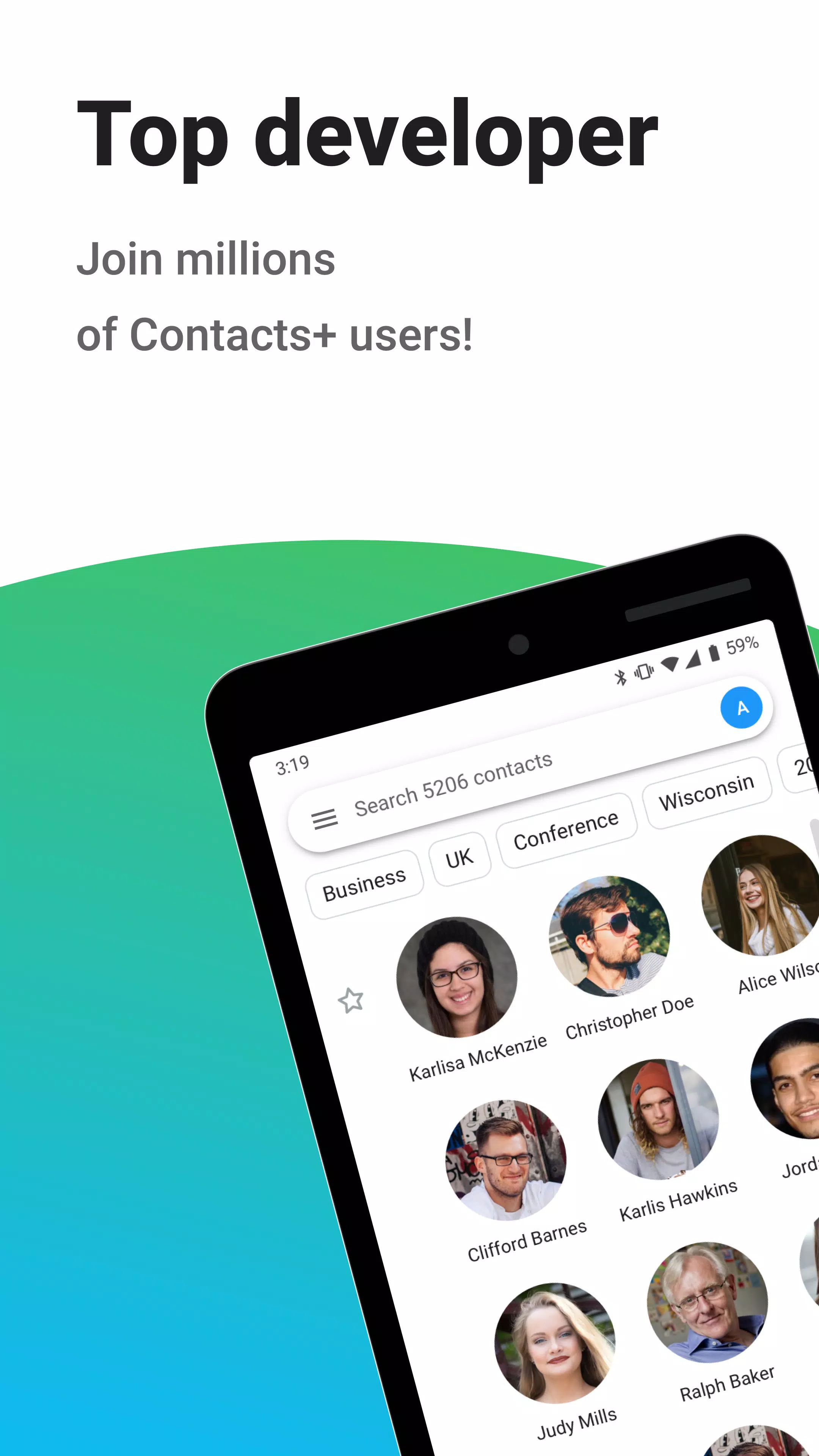 Contacts+ ဖန်သားပြင်ဓာတ်ပုံ 0