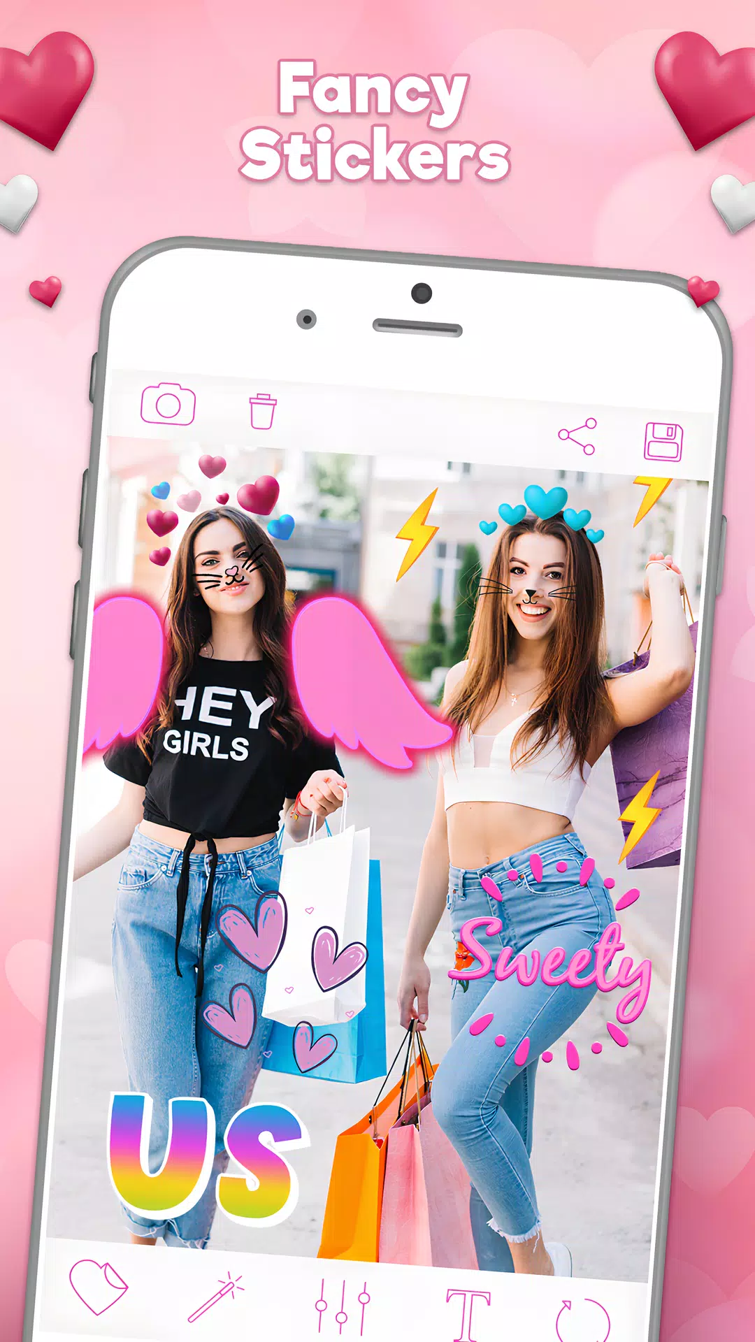 Heart Emoji & Photo Stickers Ekran Görüntüsü 3