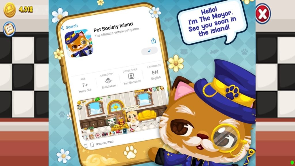 Jouez avec des copains animaux dans le paradis virtuel: «Pet Society Island» fait ses débuts sur Android