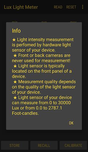 Schermata Lux Light Meter Pro 2