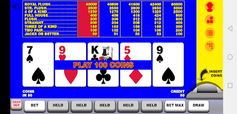 Video Poker with Double Up Ảnh chụp màn hình 2