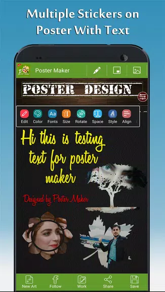 Poster Maker - Fancy Text Art Ảnh chụp màn hình 2