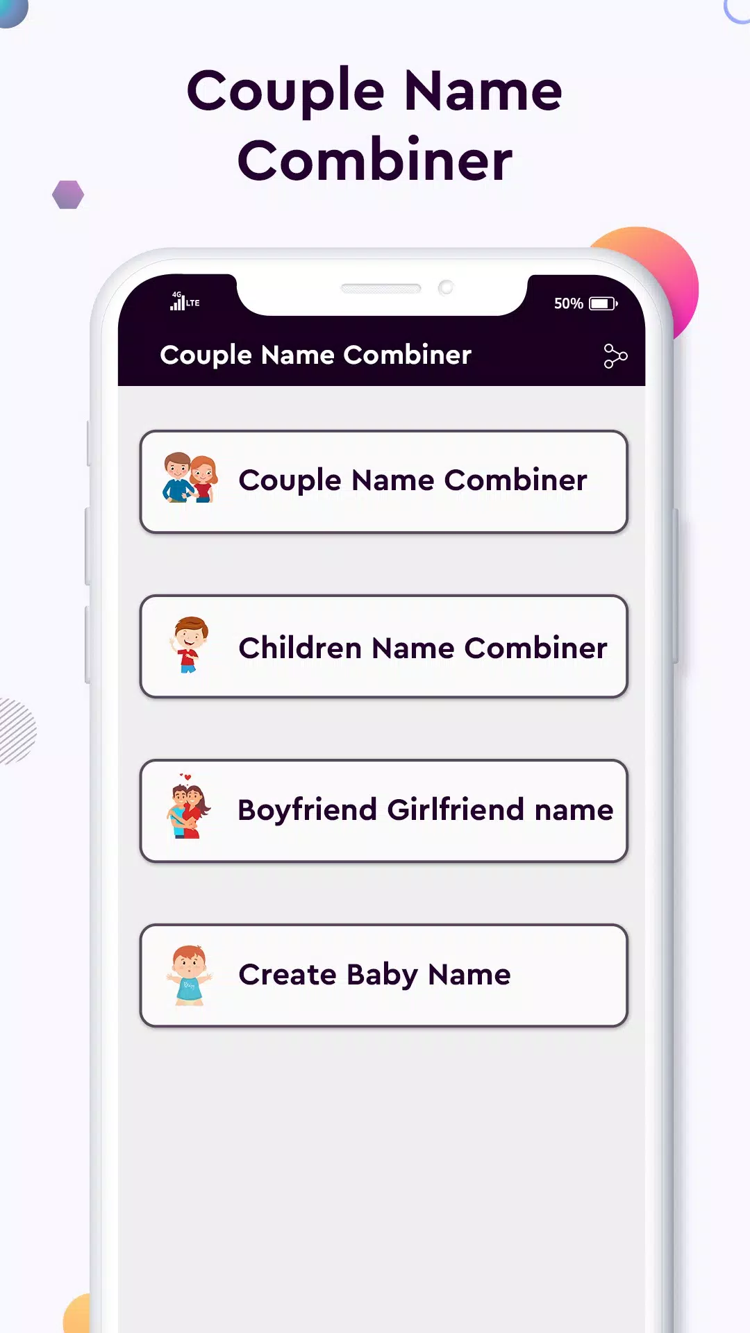 Baby name Couple Name Combiner 螢幕截圖 1