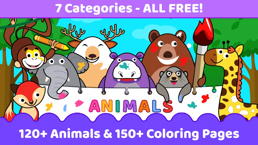 Animals for kids: Color & Draw Ảnh chụp màn hình 0