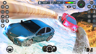 Water Slide Car Race games স্ক্রিনশট 0