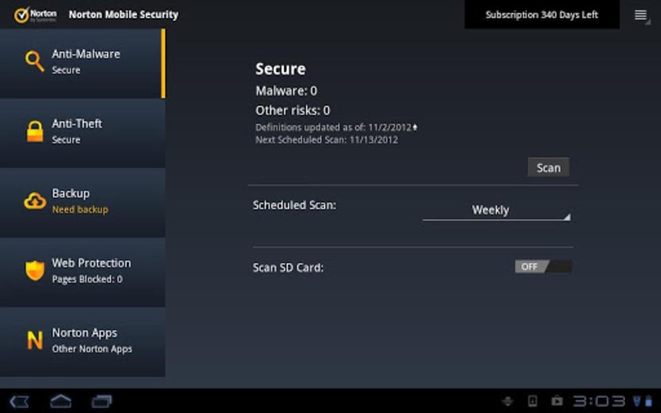 Norton Mobile Security スクリーンショット 2