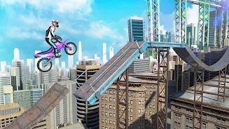 Schermata Bike Stunts 3D - Rooftop Chall 1