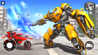 Real Robot Bike Transform Game 螢幕截圖 0