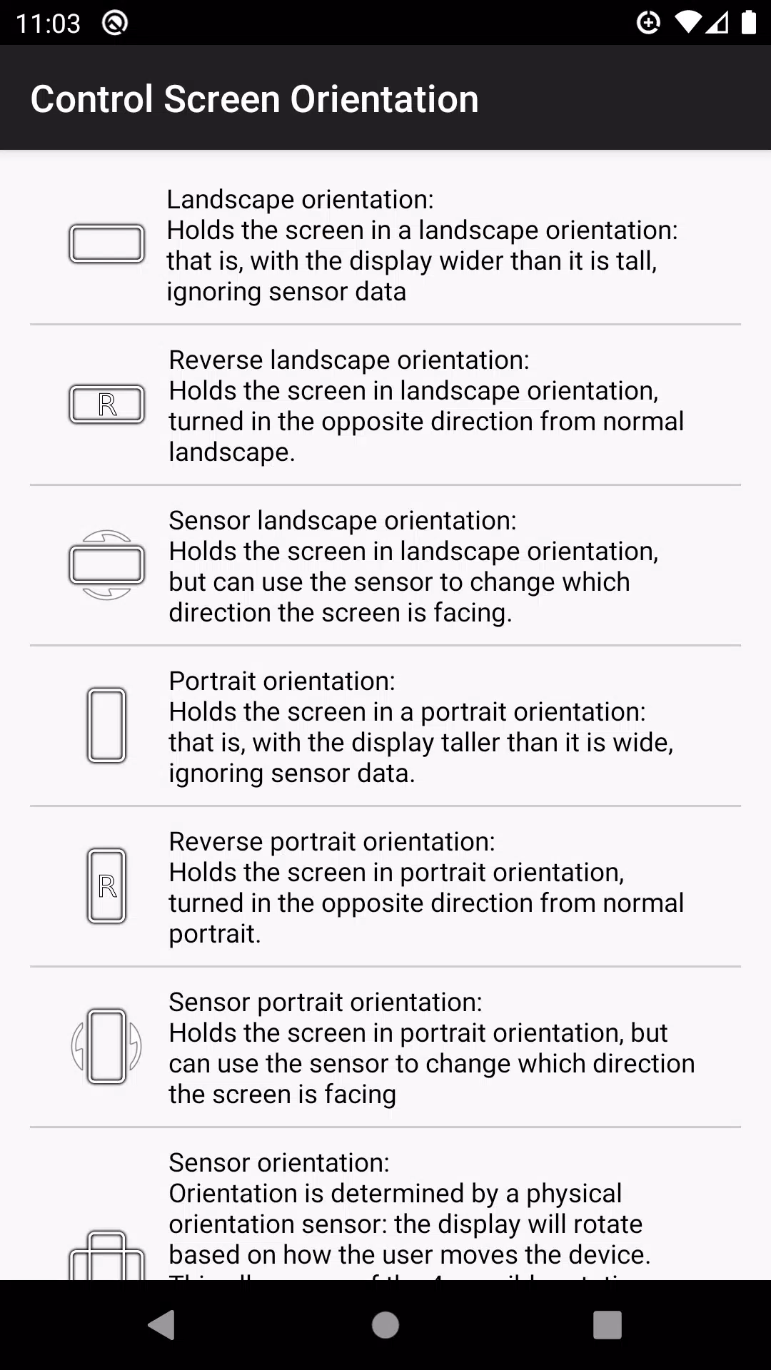 control screen rotation স্ক্রিনশট 1