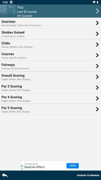 Golf Pad: Golf GPS & Scorecard स्क्रीनशॉट 1