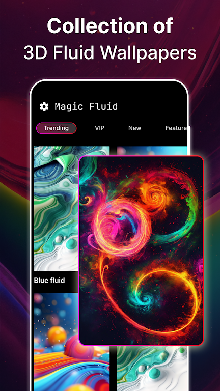 Fluid Live Wallpaper 3D Tangkapan skrin 1