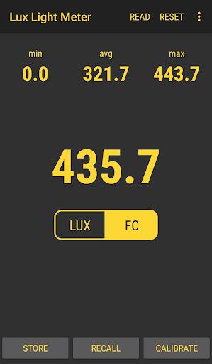 Lux Light Meter Pro 螢幕截圖 3