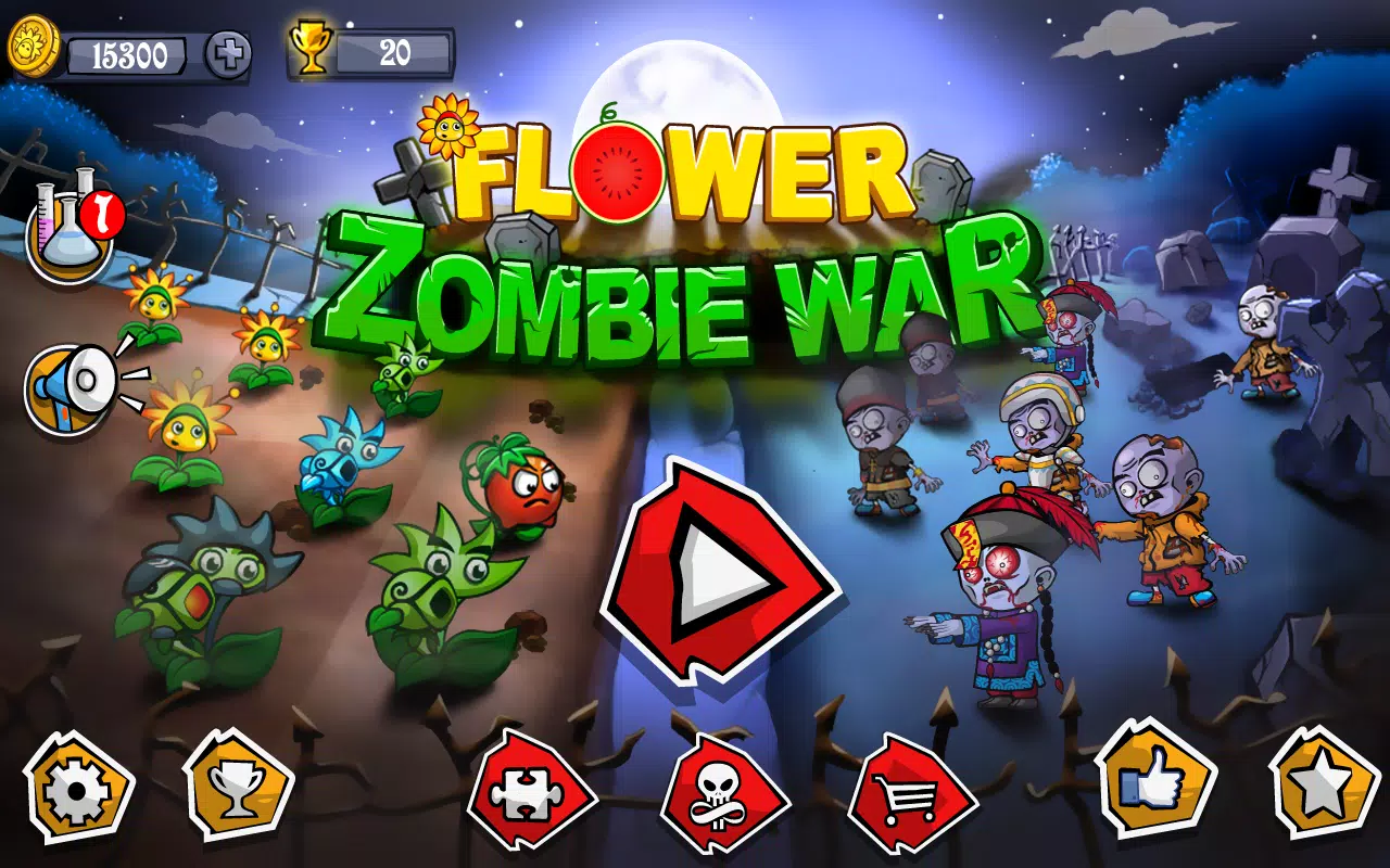 Flower Zombie War 螢幕截圖 0