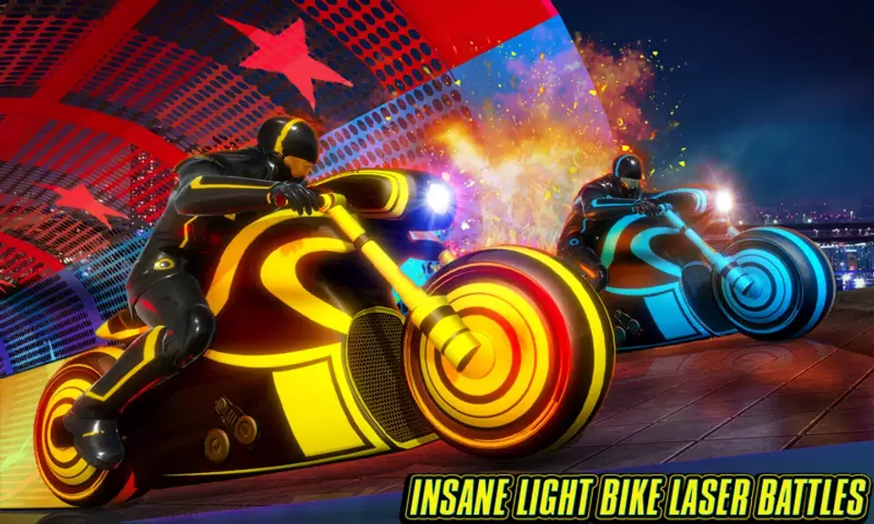 Light Bike Stunt Racing Game Tangkapan skrin 0