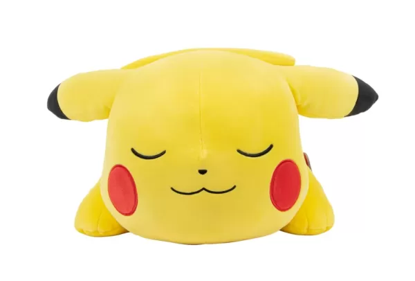 Pokemon 18” Plush Sleeping Pikachu - Cuddly- Must Have for Pokémon Fans- Plush for Traveling, Car Rides