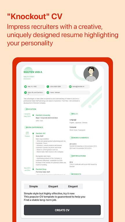 Cover Letter for Job App Captura de tela 2