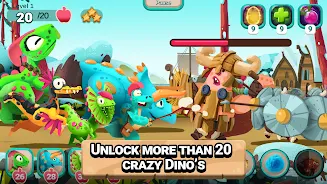 Dino Bash: Travel Through Time 螢幕截圖 1