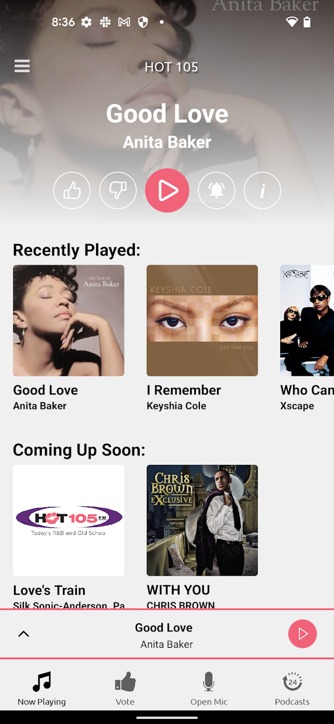 Schermata HOT 105 FM Miami 1