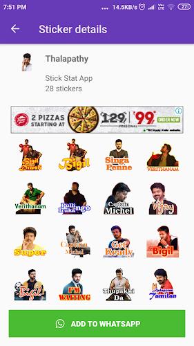 Tamil Stickers: WAStickerApps Captura de tela 0