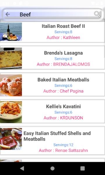 Italian Meal Recipes Capture d'écran 3