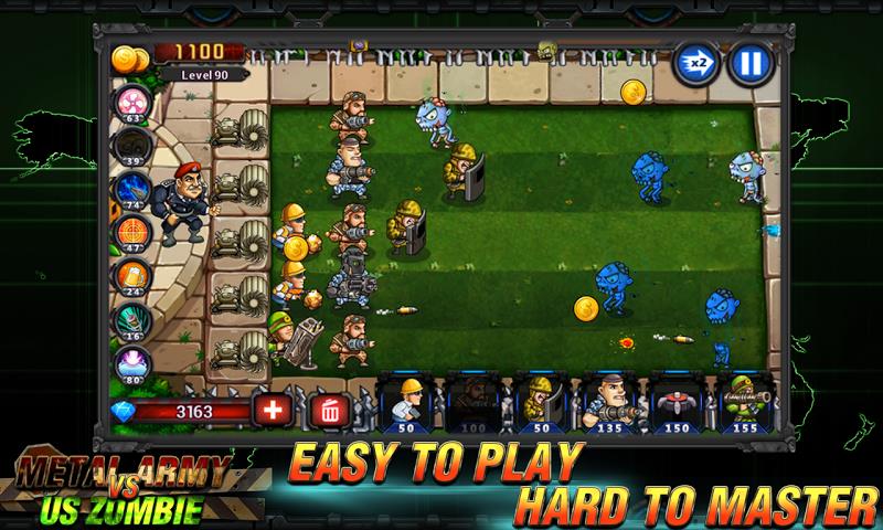 Army vs Zombies :Tower Defense スクリーンショット 1