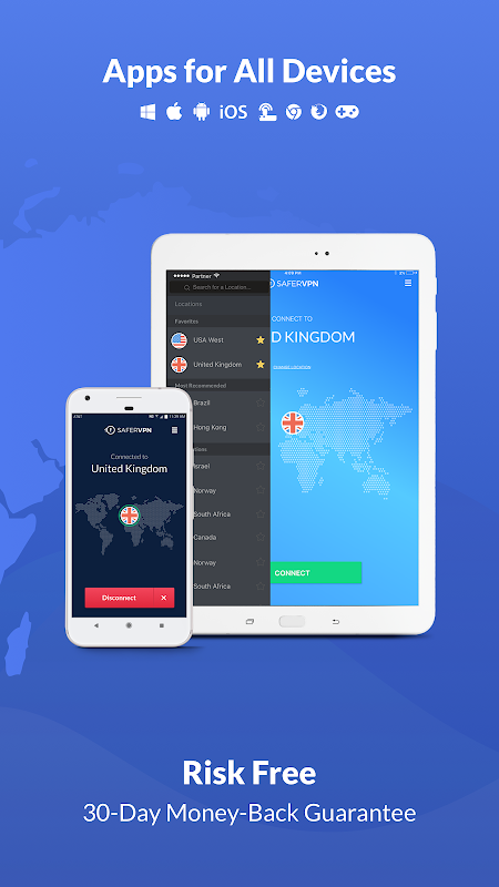 Free VPN Proxy & Hotspot WiFi security - SaferVPN Capture d'écran 2