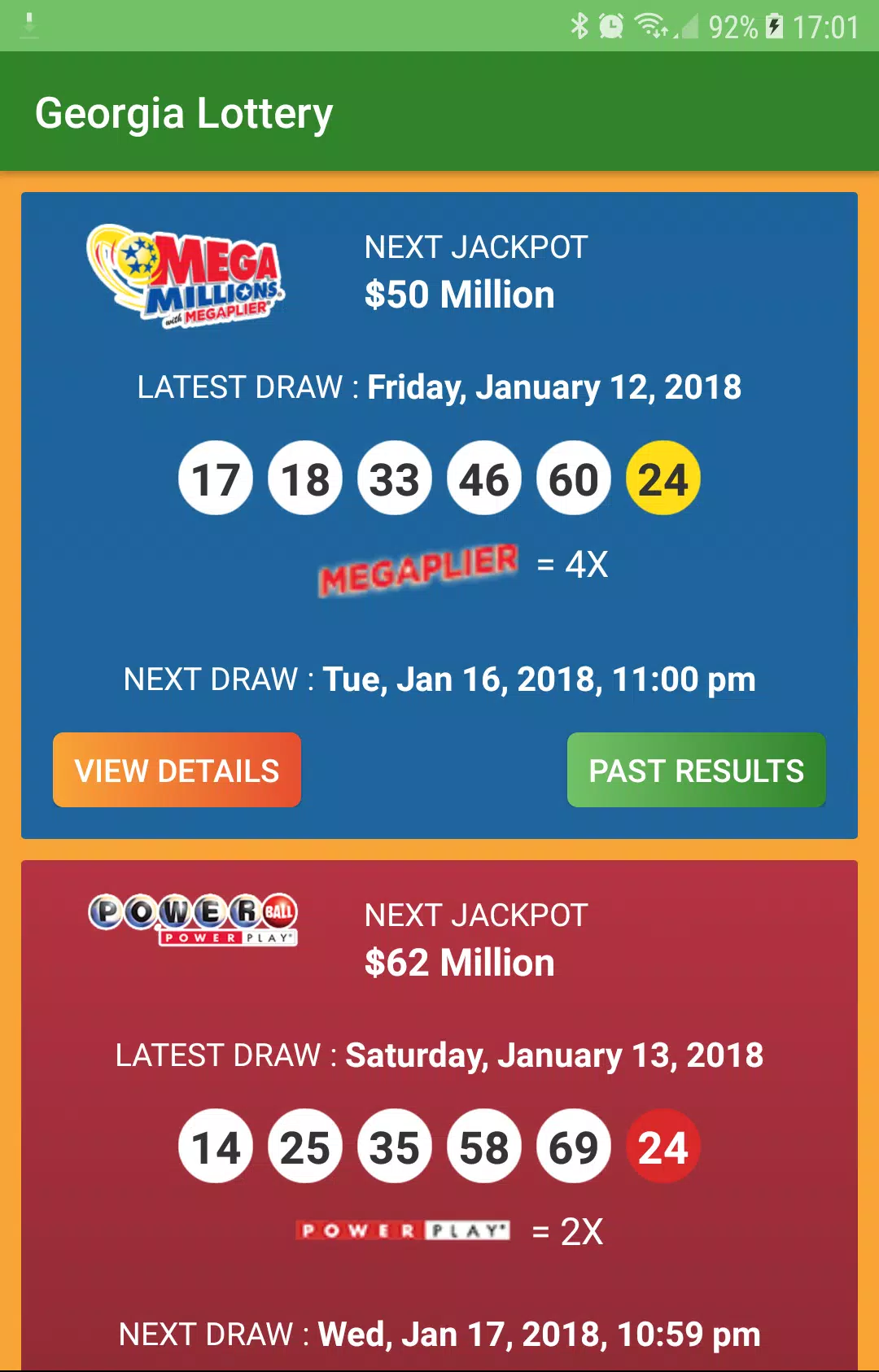 Georgia Lottery Results Capture d'écran 2