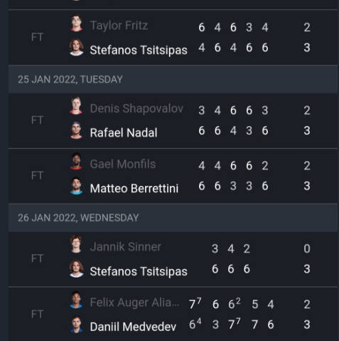 ATP live scores : Tennis live ภาพหน้าจอ 1
