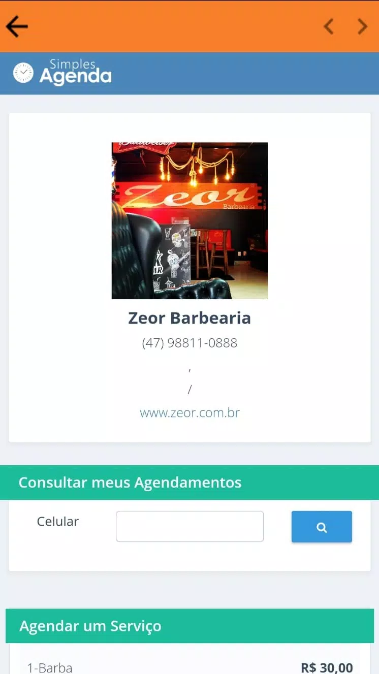 ZEOR Barbearia Captura de tela 3