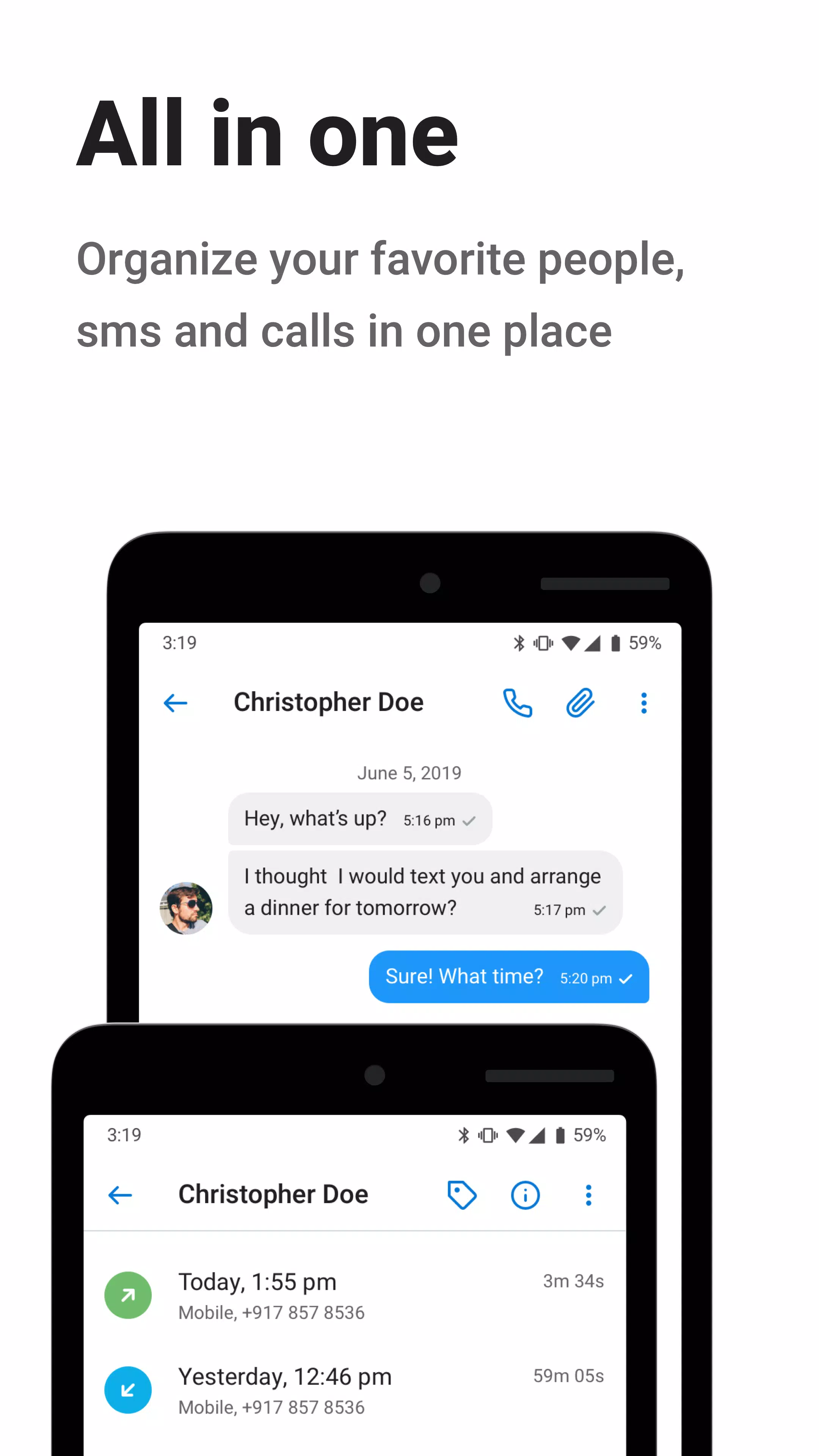 Contacts+ ဖန်သားပြင်ဓာတ်ပုံ 2