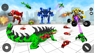 Animal Crocodile Robot Games Скриншот 2