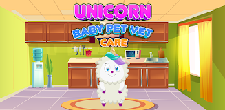 Unicorn Baby Pet Vet Care Game Schermafbeelding 1