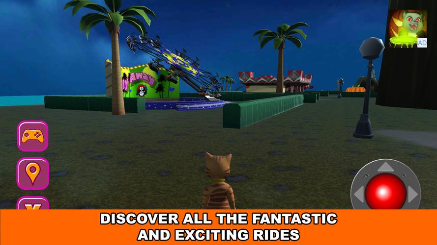 Halloween Cat Theme Park 3D 螢幕截圖 2