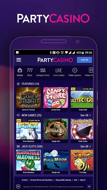 PartyCasino Casino: Roulette, Blackjack, & Slots Captura de pantalla 0