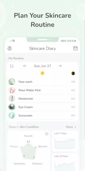 Skincare Diary - 皮膚管理，記錄護膚日常 螢幕截圖 0