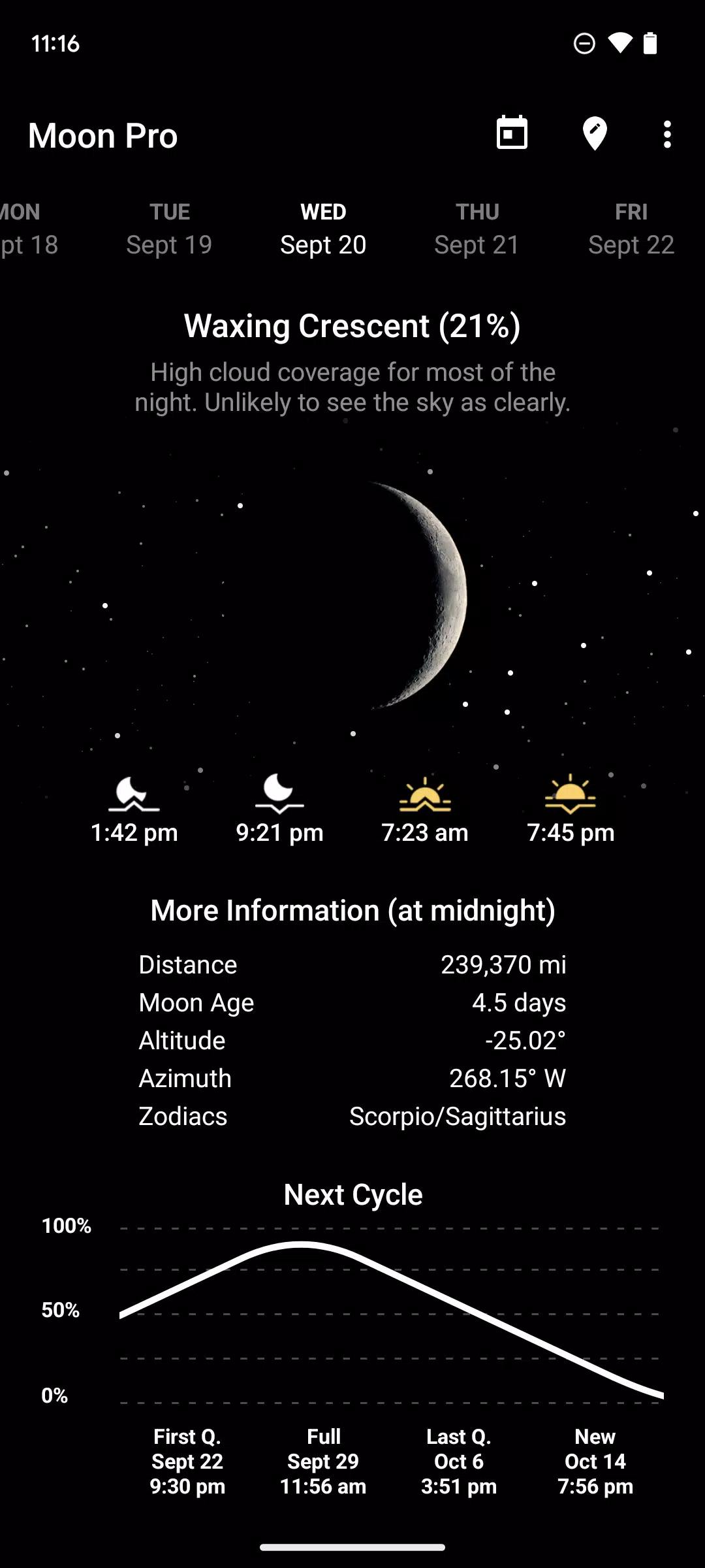 My Moon Phase Zrzut ekranu 0